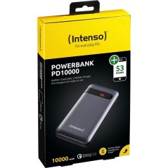 Intenso Powerbank PD10000 - 10000mAh Black Power Bank | Compact & Fast Charging Solution